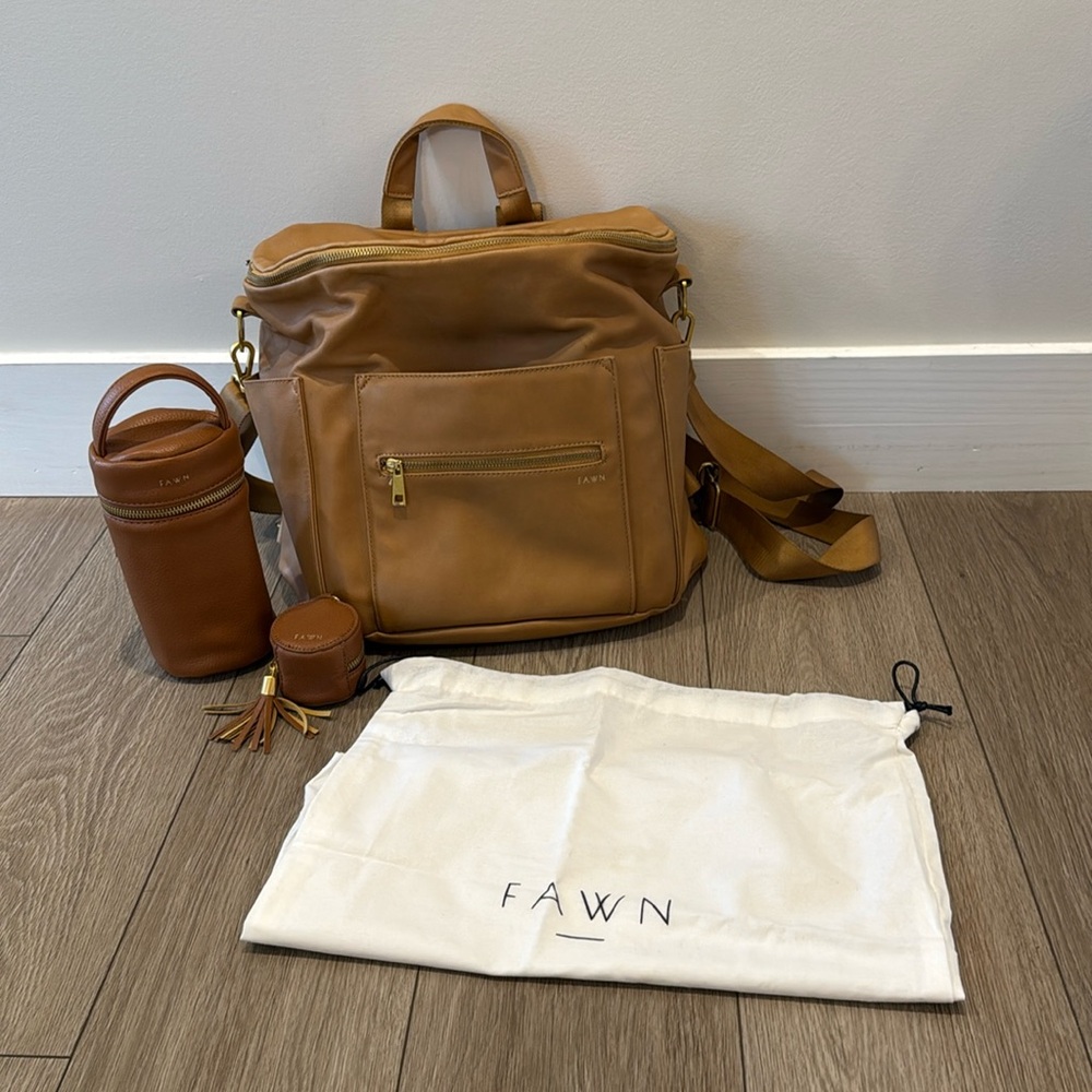 Fawn Design Large Backpack Diaper Bag, bottle bag, and pacifier case